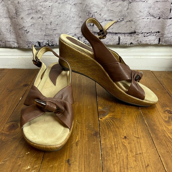Dansko Shoes - Dansko Brown Wedge Sandals